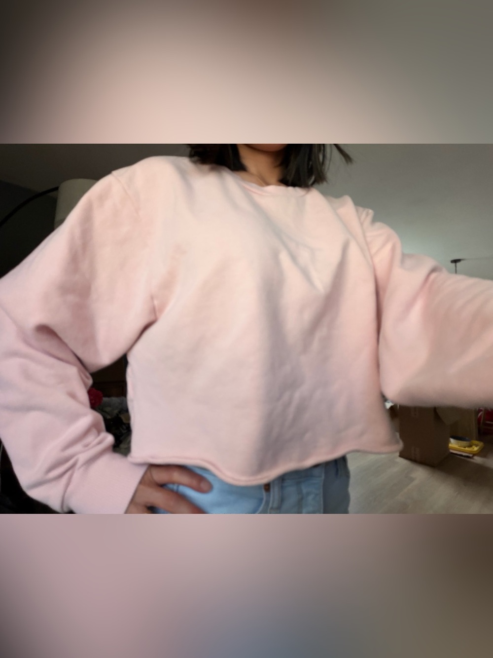 ALLFENIX Pink Crew Neck Sweater